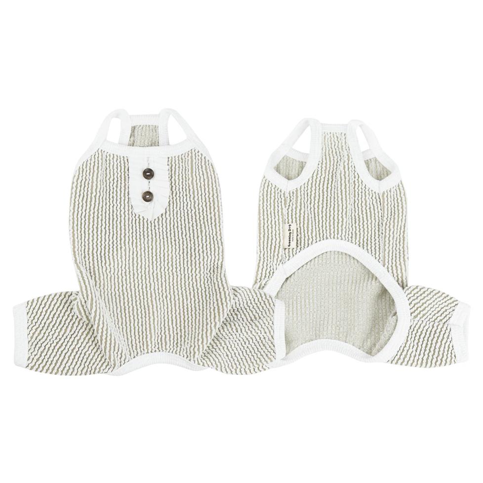 Waffle Henley Overall, S-XL, Small Dog Bodysuit, Small Dog Clothes, Dog Summer Top, Dog Apparel, Gift for Dogs, NKPUP - NKpup