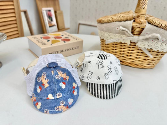 Bear Print Mesh Sun Hat, S-L, Hat for Dog, Dog Hat, Pet Outdoor Accessories, Pet Accessory, Dog Outdoor, Dog Apparel, Pet Clothing - NKpup