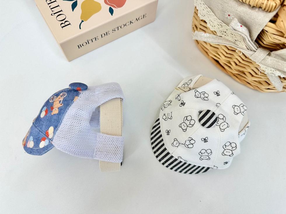 Bear Print Mesh Sun Hat, S-L, Hat for Dog, Dog Hat, Pet Outdoor Accessories, Pet Accessory, Dog Outdoor, Dog Apparel, Pet Clothing - NKpup