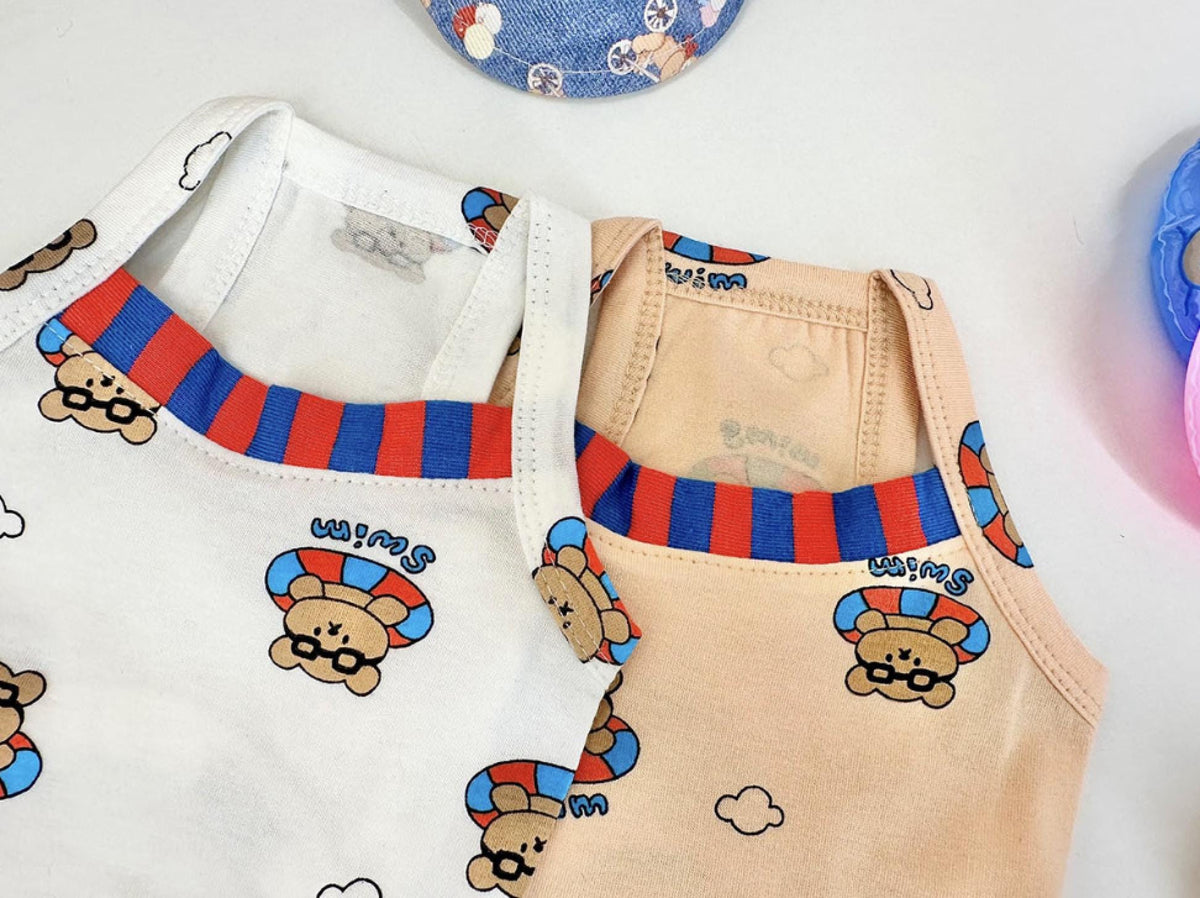 Teddy Float Swim Top, XS-2XL, Small Dog Clothes, Dog Cotton Shirt, Dog-Tee, Dog T-shirt, Dog Top, NKPUP - NKpup