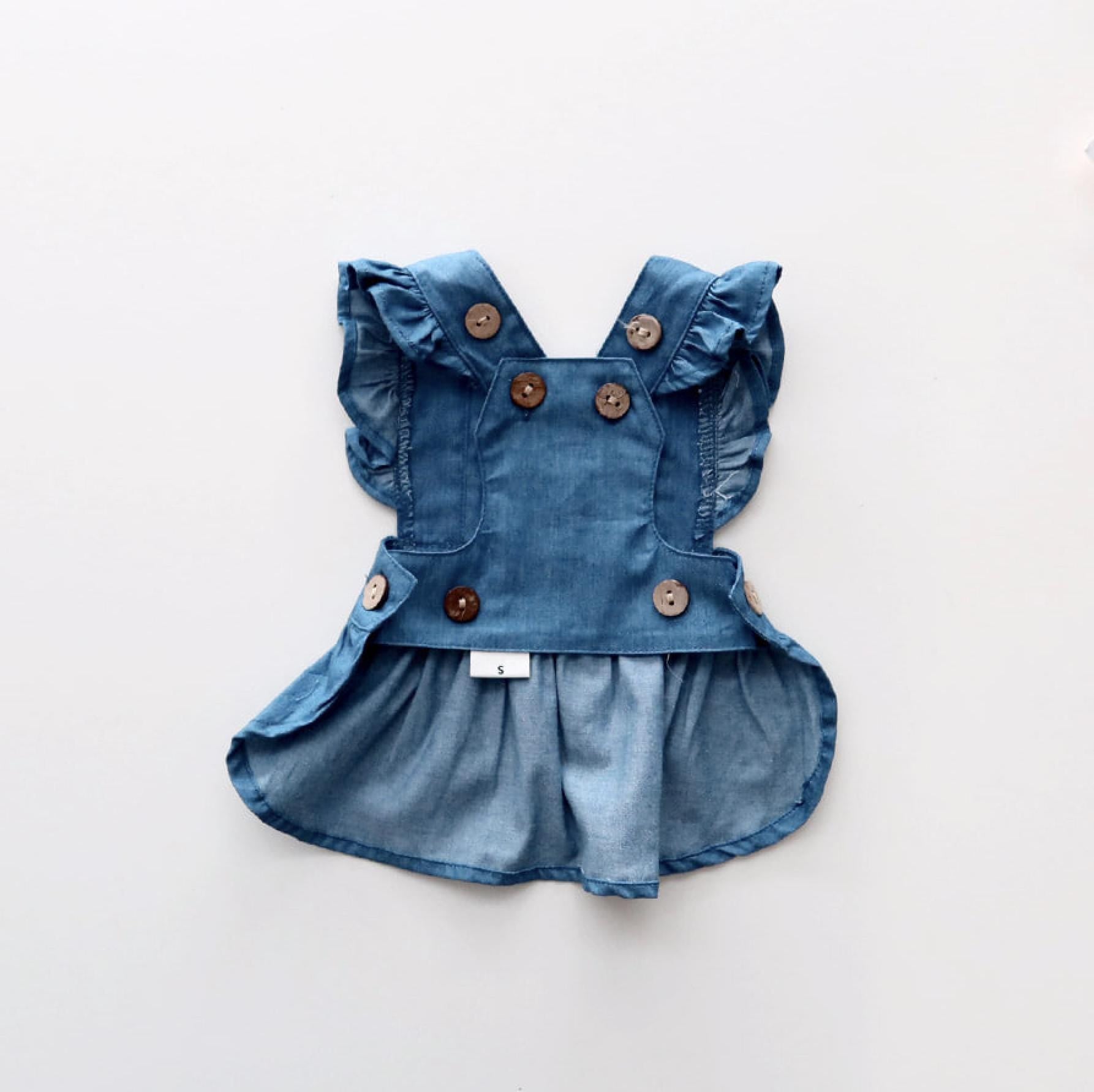 Denim Bear Outfit W/Cap, S-XL, Pet Pants, Dog Jumpsuit, Pet Clothing, Dog Coat, Dog Winter Top, Dog Fashion, Dog Apparel, Pet Clothing - NKpup