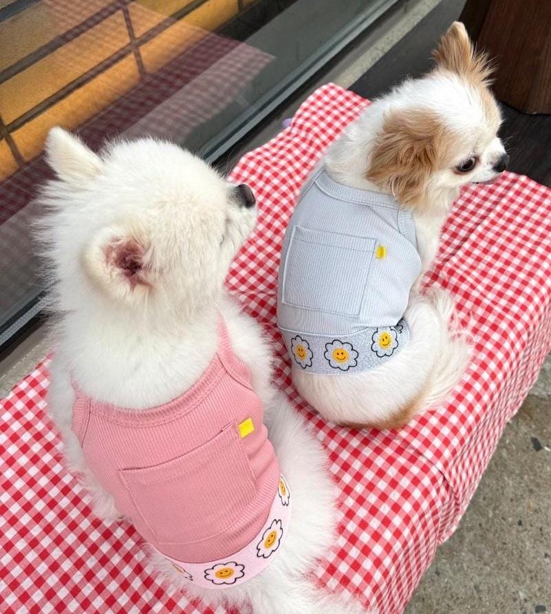 Happy Daisy Cooling Ribbed Dress, S-2XL, Small Dog Shirt, Small Dog Clothes, Dog Blouse, Gift for Dogs, NKPUP - NKpup