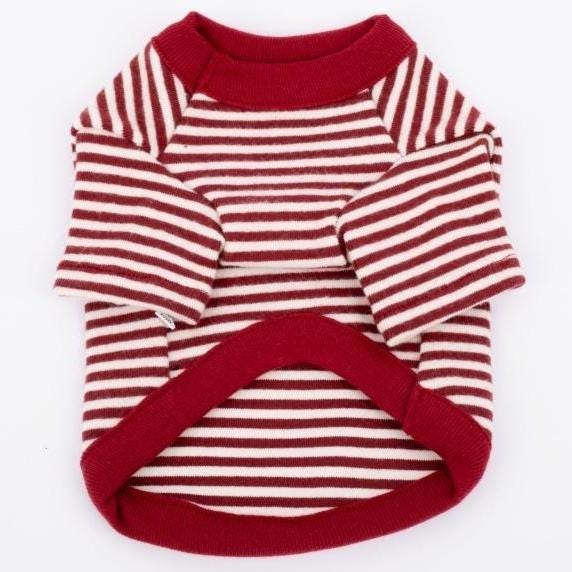 Varsity Stripe D-Ring Tee, S-XL, Dog-Tee, Dog T-shirt, Dog Top, Dog Clothing, Dog Fashion, Dog Apparel, Harness Cloth - NKpup