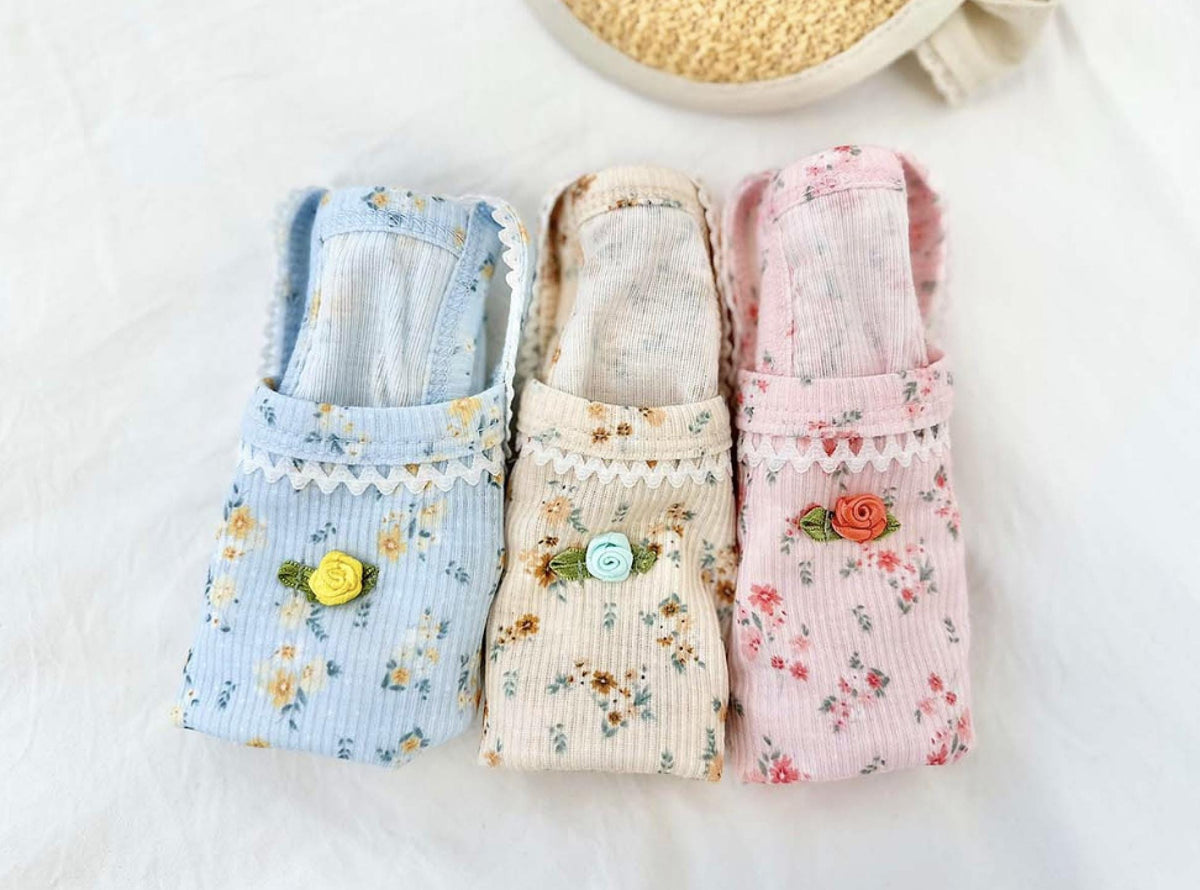 Vintage Rose Ribbed Tank Top, XS-2XL, Small Dog Clothes, Dog Top, Dog Summer Knit, NKPUP - NKpup