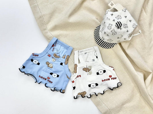 Love You Ruffle Tank, XS-2XL, Small Dog Clothes, Dog Cute Top, Dog Summer Dress, NKPUP - NKpup