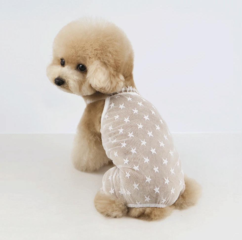 Mesh Star Overall&Hoodie, S-2XL, Lightweight Anti-Bug Pet Outfit, Small Dog Clothes, Dog Summer Outfit, Dog Romper, Gift for Dogs, NKPUP - NKpup
