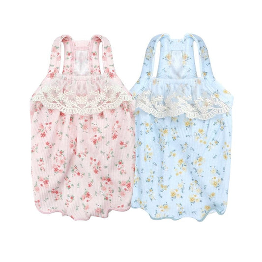 Lace Floral Top, S-2XL, Small Dog Clothes, Soft & Sweet Dog Top, Dog Summer Knit, NKPUP - NKpup