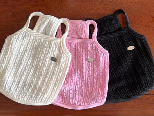Basic Cable Knit Tank, S-XL, Small Dog Clothes, Dog Top, Dog Apparel, Gift for Furry Friends, NKPUP - NKpup