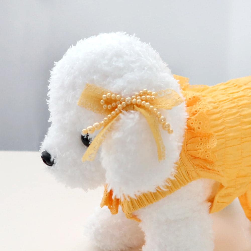 Eyelet Ruffle Dress, S-XL, Small Dog Clothes, Dog Dress, Dog Wedding, Dog Cute Outfit, Pet Clothing, NKPUP - NKpup