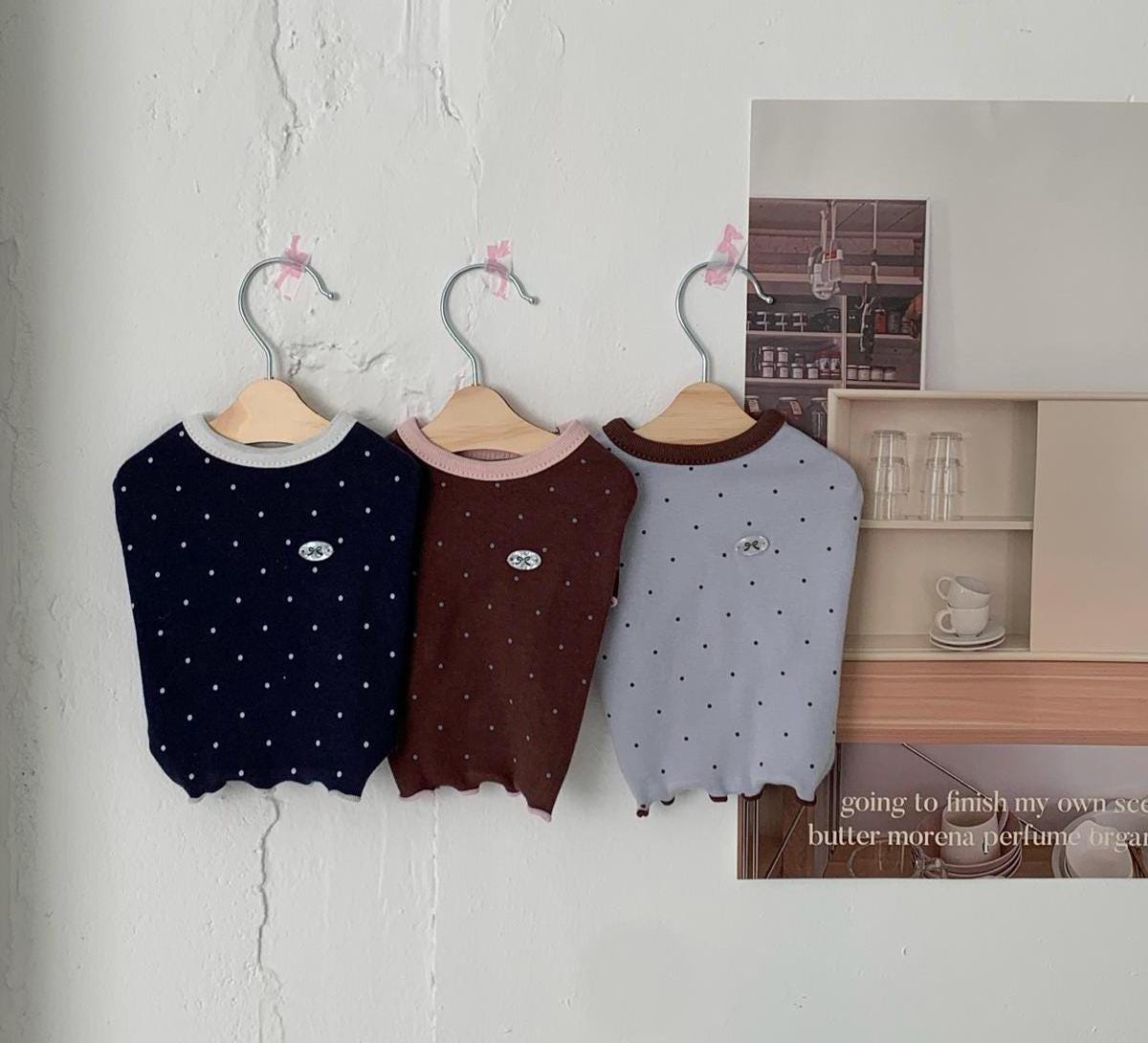 Mini Dot Sleeve Top, S-XL, Small Dog Clothes, Dog Cute Top, Dog Comfy Top, Dog Knit, Gift for Furry Friends, NKPUP - NKpup