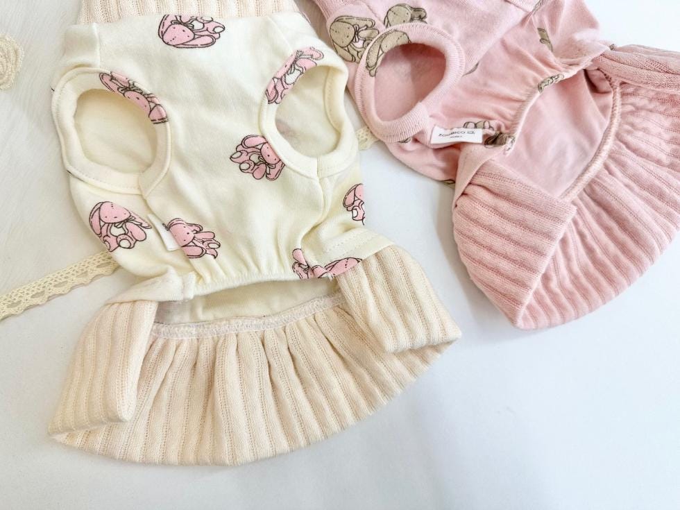 Bunny Knit Dress, XS-2XL, Small Dog Clothes, Dog Dress, Dog Wedding, Dog Cute Outfit, Pet Clothing, NKPUP - NKpup