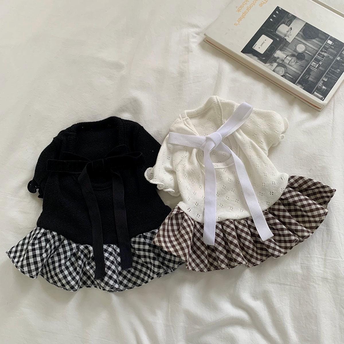 Eyelet Ruffle Dress, S-XL, Small Dog Clothes, Dog Dress, Dog Wedding, Dog Luxury Outfit, Pet Clothing, NKPUP - NKpup