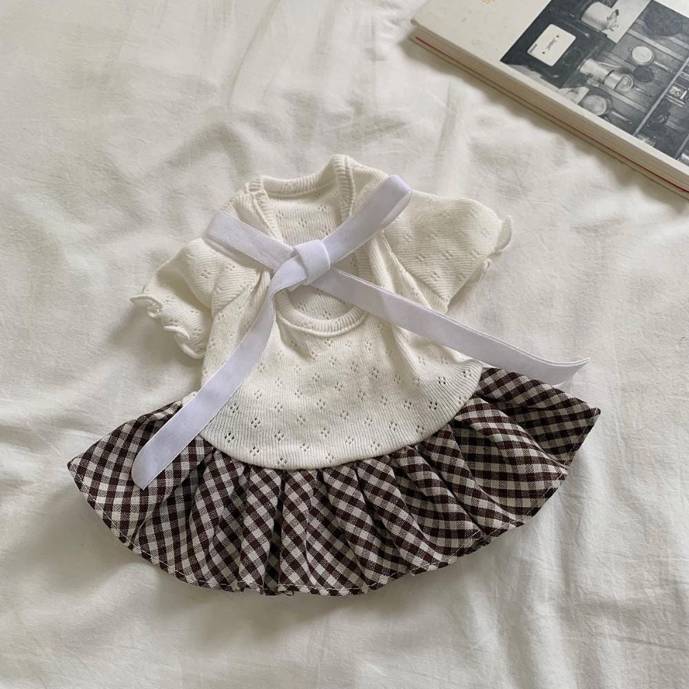 Eyelet Ruffle Dress, S-XL, Small Dog Clothes, Dog Dress, Dog Wedding, Dog Luxury Outfit, Pet Clothing, NKPUP - NKpup