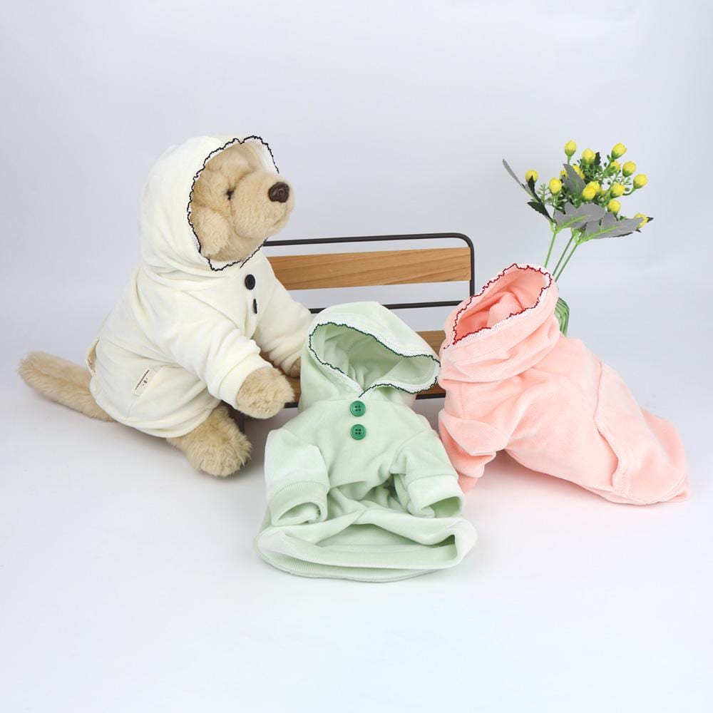 Soft Velvet Pocket Hoodie, S-2XL, Small Dog Clothes, Dog Sweatshirts, Dog Sweater, Dog Apparel, Pet Clothing, NKPUP - NKpup