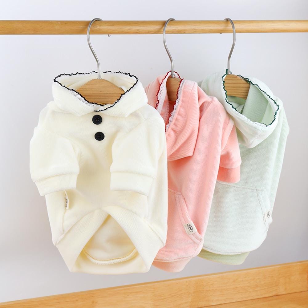 Soft Velvet Pocket Hoodie, S-2XL, Small Dog Clothes, Dog Sweatshirts, Dog Sweater, Dog Apparel, Pet Clothing, NKPUP - NKpup