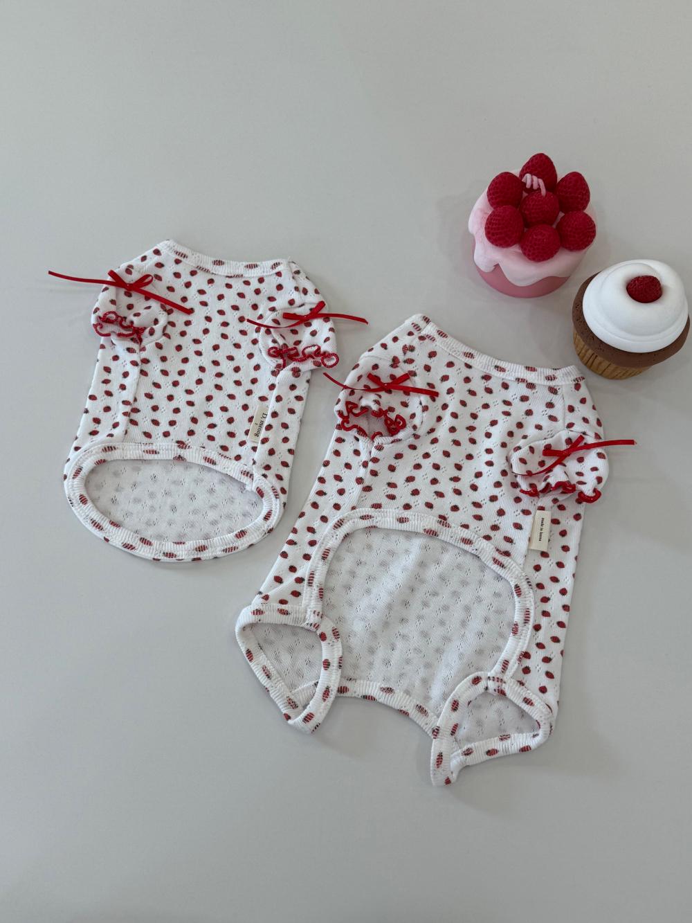 Eyelet Puff-Sleeve Outfit Overall&Shirt , S-2XL, Dog Romper, Dog Top, Dog Clothing, Dog Fashion, Dog Apparel - NKpup