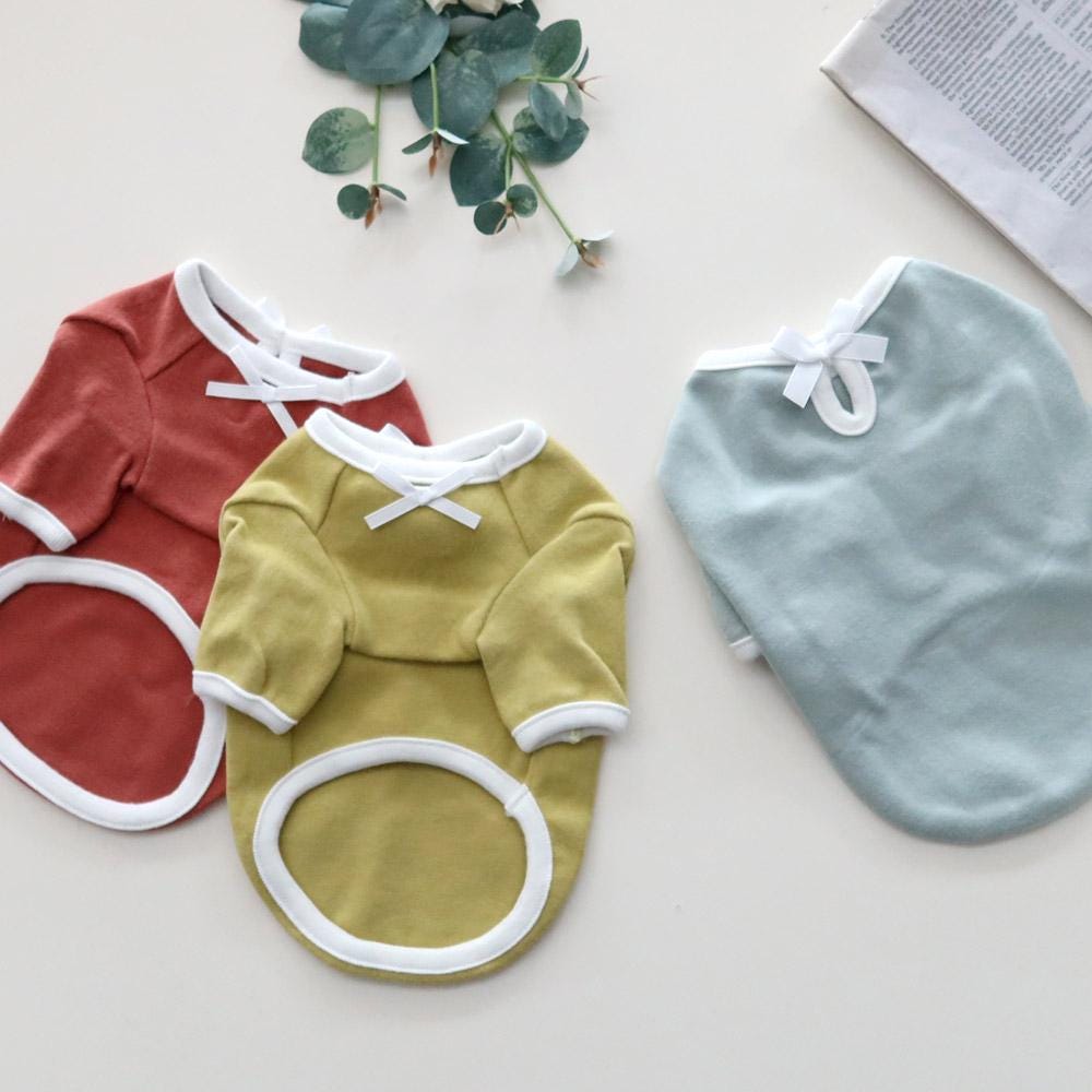 Ribbon Accent Shirt, S-XL, Small Dog Clothes, Dog Cute Top, Dog Comfy Top, Dog Knit, Gift for Furry Friends, NKPUP - NKpup