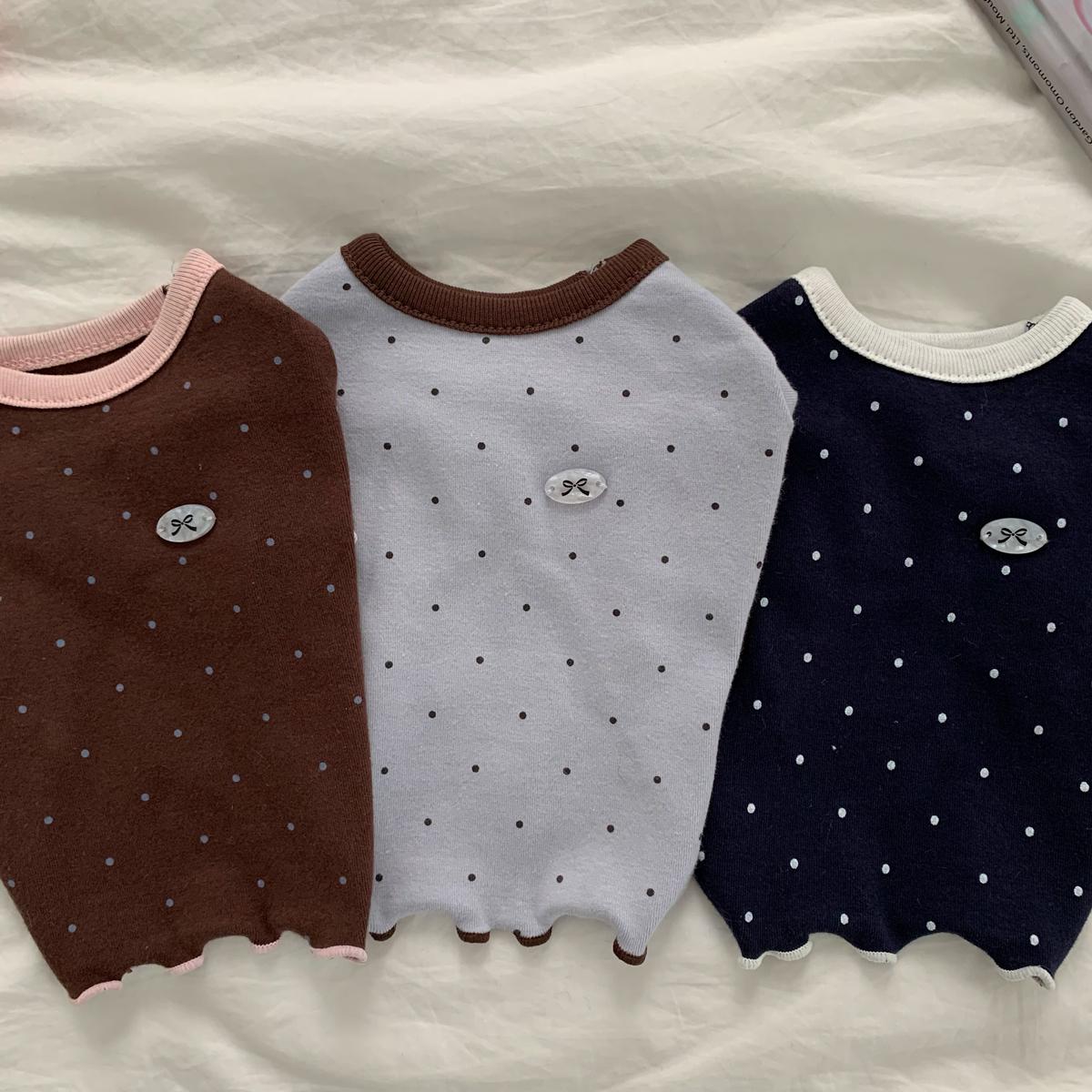 Mini Dot Sleeve Top, S-XL, Small Dog Clothes, Dog Cute Top, Dog Comfy Top, Dog Knit, Gift for Furry Friends, NKPUP - NKpup