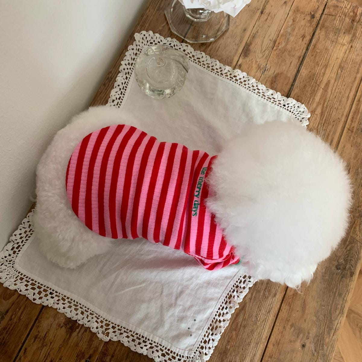 Merry Days Ribbed Tee, S-XL, Small Dog Clothes, Dog Cute Top, Dog Comfy Top, Dog Knit, Gift for Furry Friends, NKPUP - NKpup