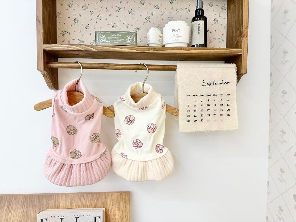 Bunny Knit Dress, XS-2XL, Small Dog Clothes, Dog Dress, Dog Wedding, Dog Cute Outfit, Pet Clothing, NKPUP - NKpup