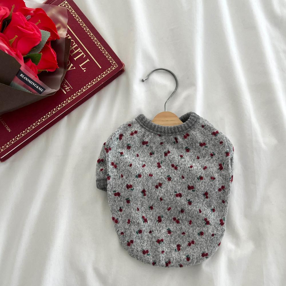 Floral Knit Cardigan, S-XL, Pet Outer, Dog Cardigan, Small Dog Jacket, Small Dog Sweater, Dog Outfit, NKPUP - NKpup