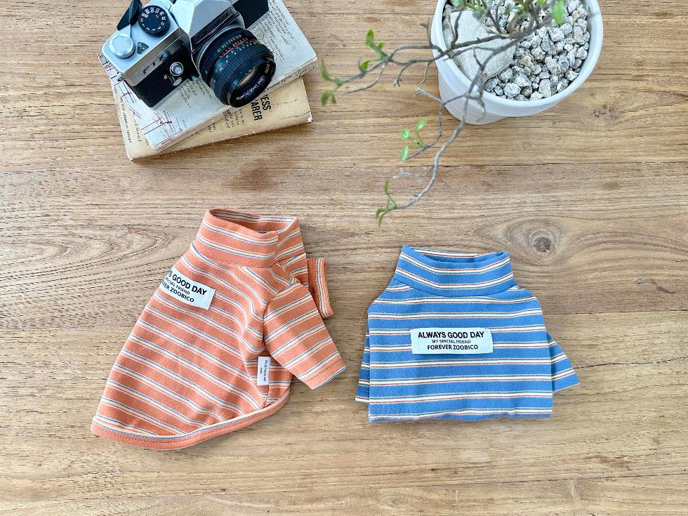 Always Good Day Stripe Tee, XS-2XL, Small Dog Clothes, Ultra Lightweight Dog Top, Dog Knit, NKPUP - NKpup