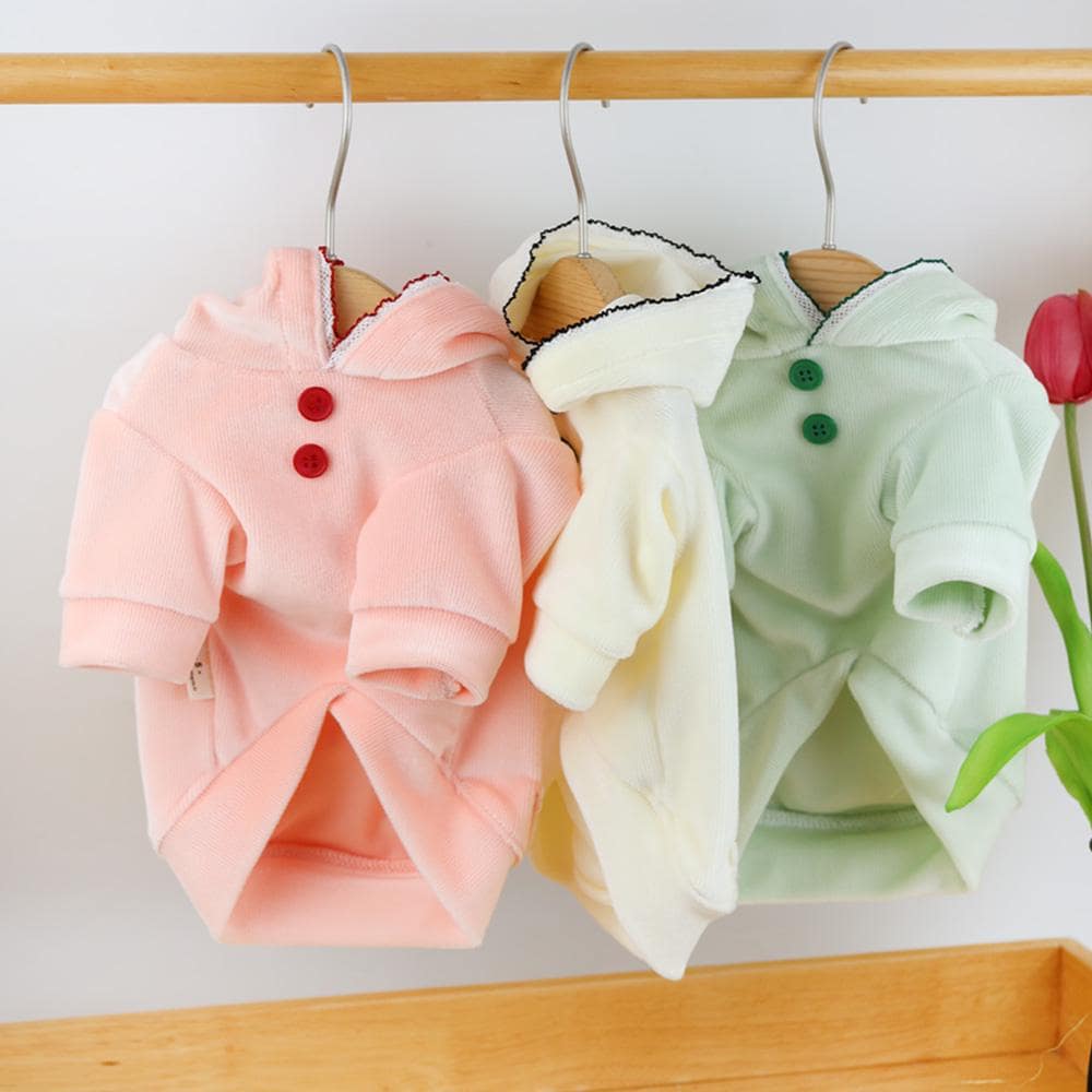Soft Velvet Pocket Hoodie, S-2XL, Small Dog Clothes, Dog Sweatshirts, Dog Sweater, Dog Apparel, Pet Clothing, NKPUP - NKpup