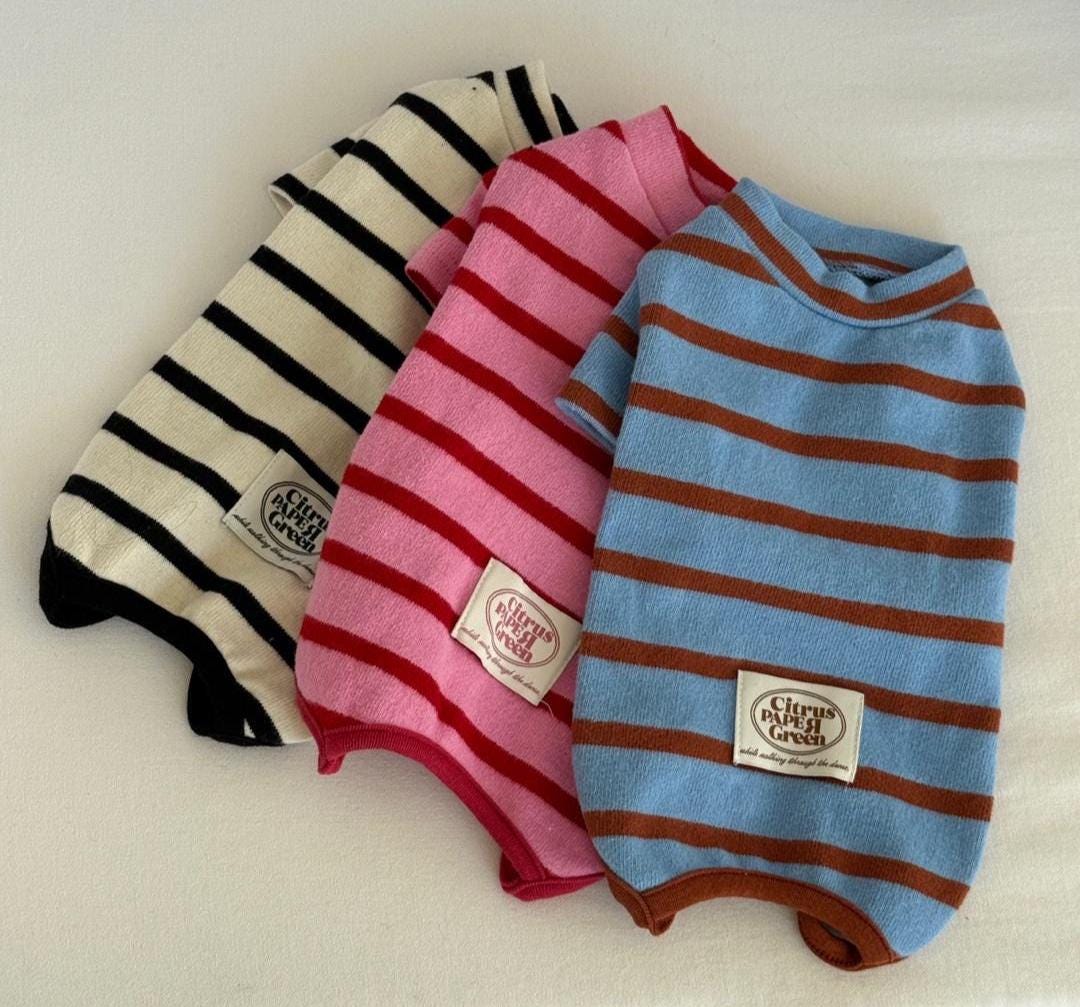 Citrus Stripe Overall, S-2XL, Dog Jumpsuit, Dog Romper, Dog Skirt, Dog Dress, Small Dog Clothes, Dog Pants, Dog Apparel - NKpup
