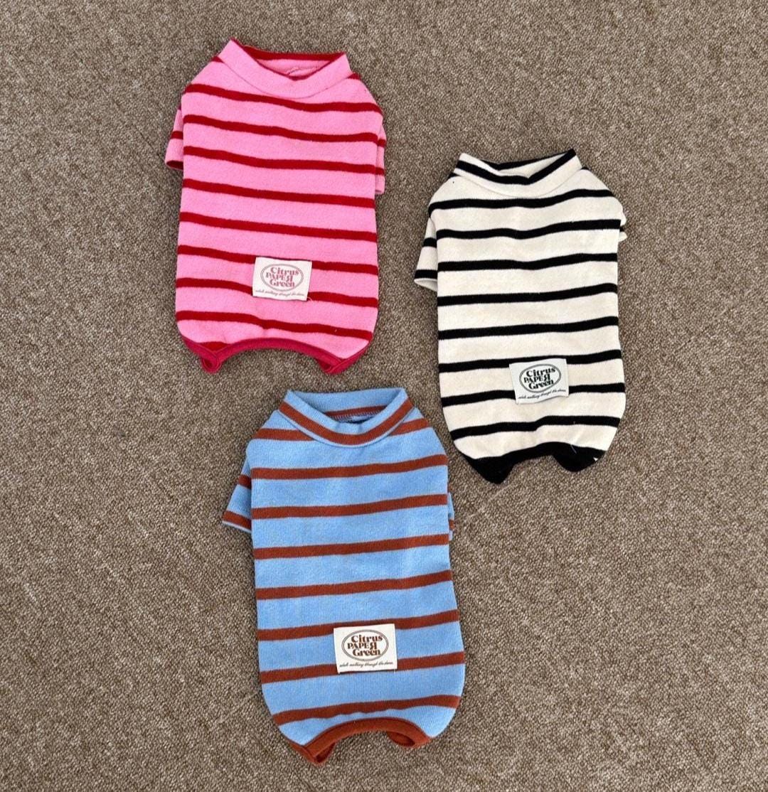 Citrus Stripe Overall, S-2XL, Dog Jumpsuit, Dog Romper, Dog Skirt, Dog Dress, Small Dog Clothes, Dog Pants, Dog Apparel - NKpup