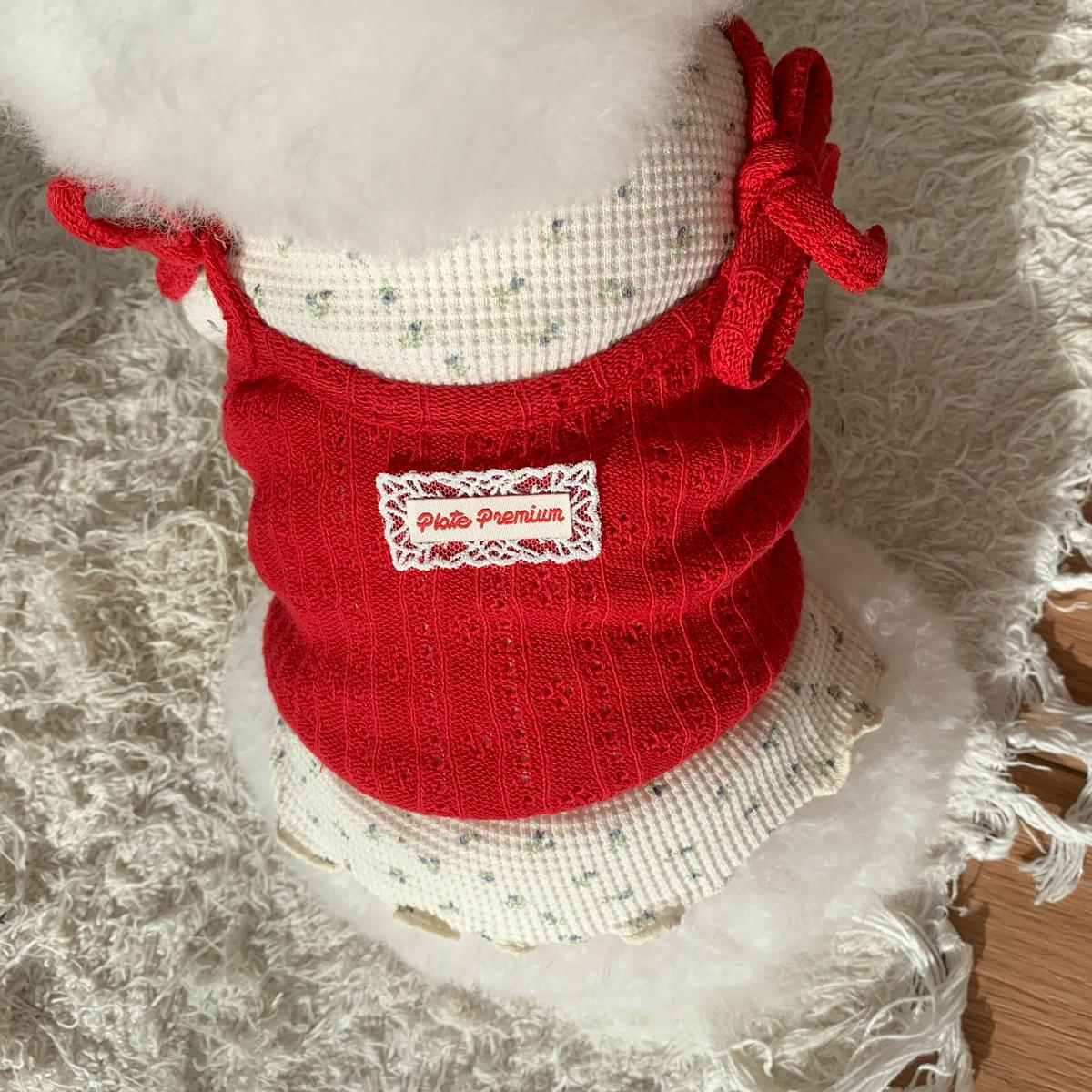 Ribbon Layered Knit Top, S-XL, Small Dog Clothes, Dog Cute Top, Dog Comfy Top, Dog Knit, Gift for Furry Friends, NKPUP - NKpup
