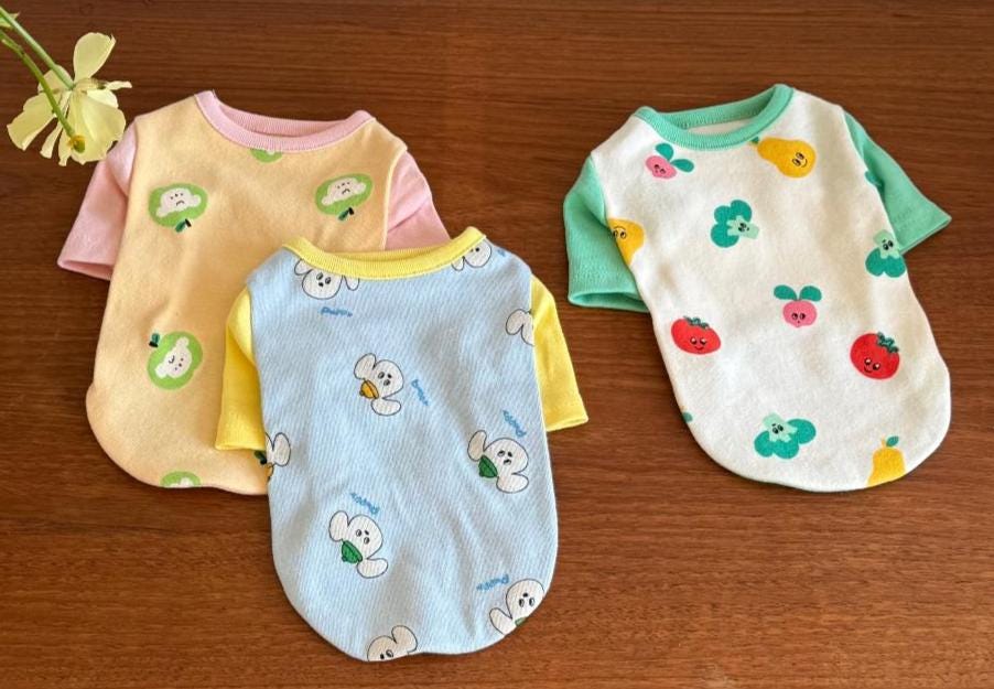 Fresh & Fruity Shirt, S-2XL, Small Dog Clothes, Ultra Lightweight Dog Top, Dog Top, NKPUP - NKpup