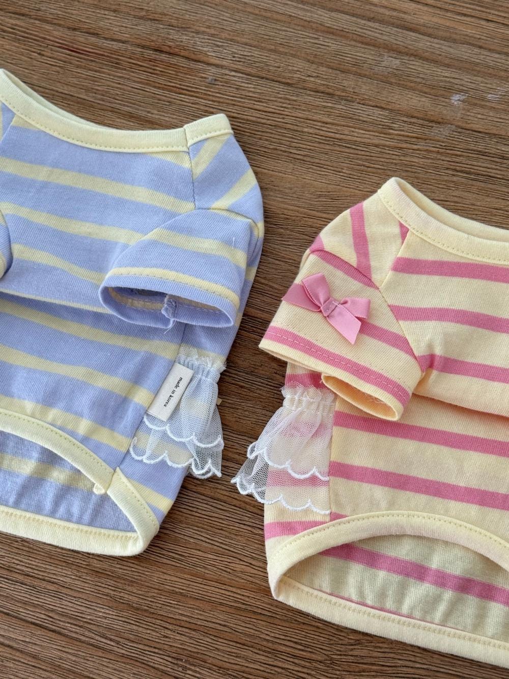 Striped Lace Frill Dress, S-2XL, Small Dog Clothes, Ultra Lightweight Dog Dress, Dog Outfit, NKPUP - NKpup