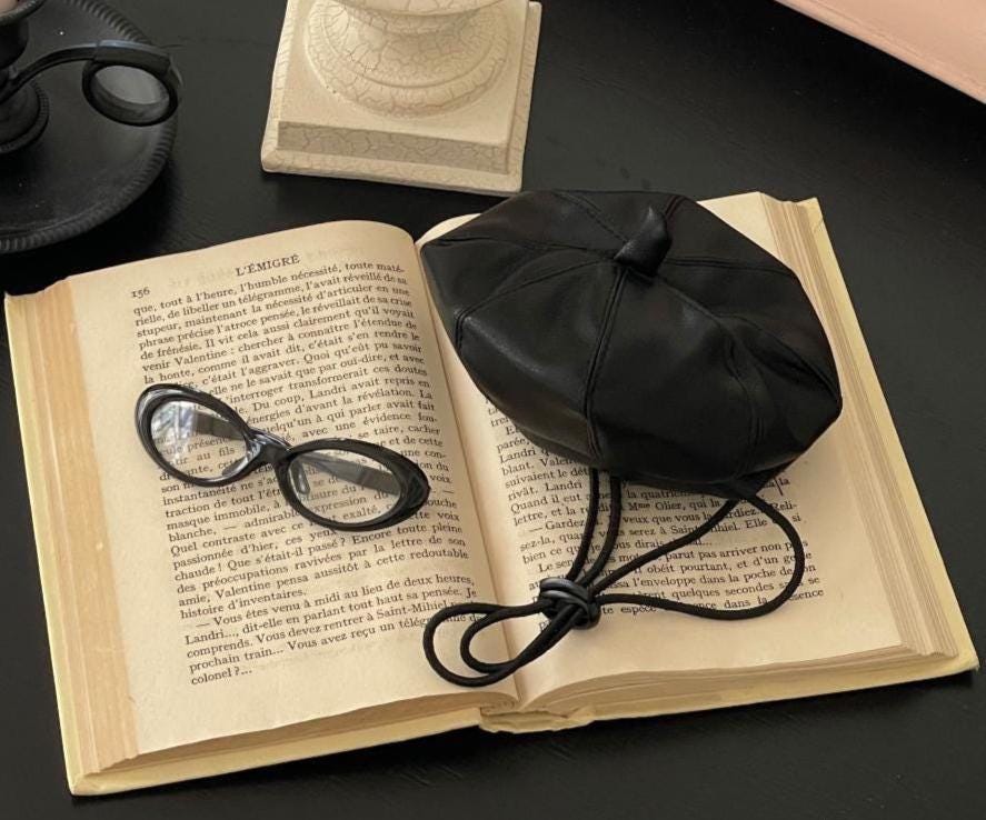 Leather Beret Hat , Hat for Dog, Dog Hat, Dog Beret, Dog Costume, Pet Outdoor, Pet Accessory, Dog Fashion, Dog Apparel, Pet Clothing - NKpup