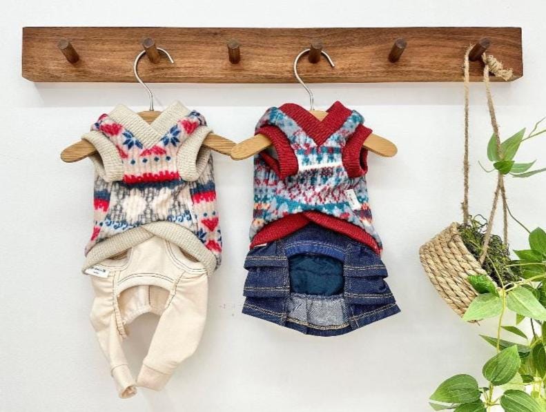 Fair Isle Knit Vest, S-2XL, Small Dog Clothes, Winter Dog Outfit, Christmas Dog Top, NKPUP - NKpup
