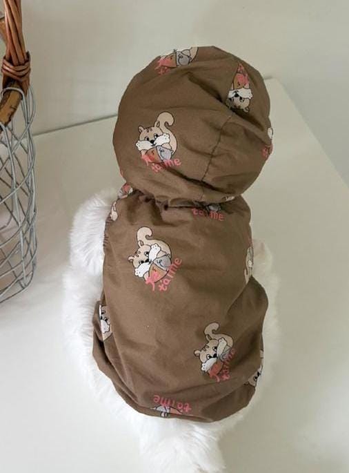 Squirrel Hoodie Vest, S-XL, Small Dog Clothes, Dog Cute Outer, Dog Comfy Jacket, Gift for Furry Friends, NKPUP - NKpup
