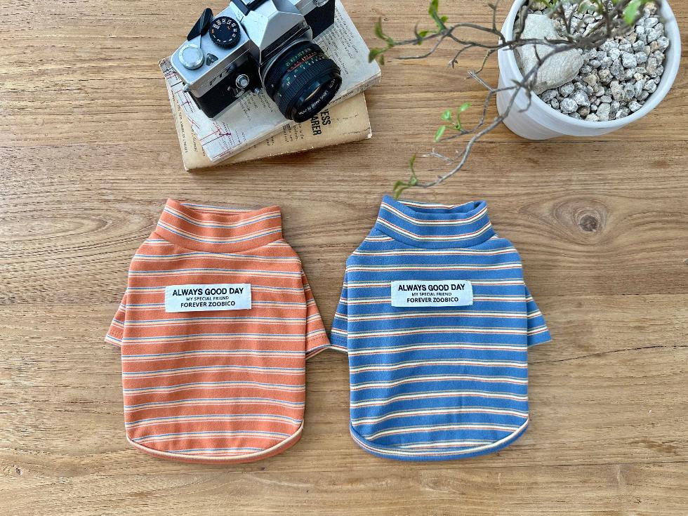 Always Good Day Stripe Tee, XS-2XL, Small Dog Clothes, Ultra Lightweight Dog Top, Dog Knit, NKPUP - NKpup