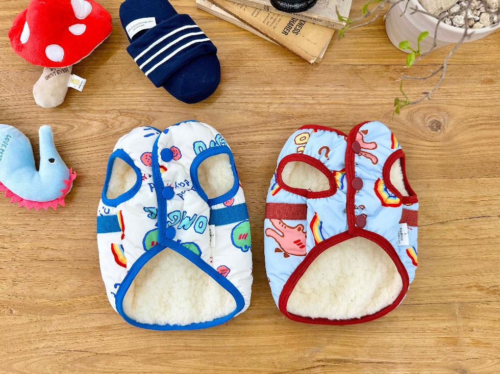 D-Ring Cartoon Print Jacket, S-XL, Small Dog Vest, Dog Harness Wear, Dog Walk, Dog Outdoor, Harness Clothes - NKpup