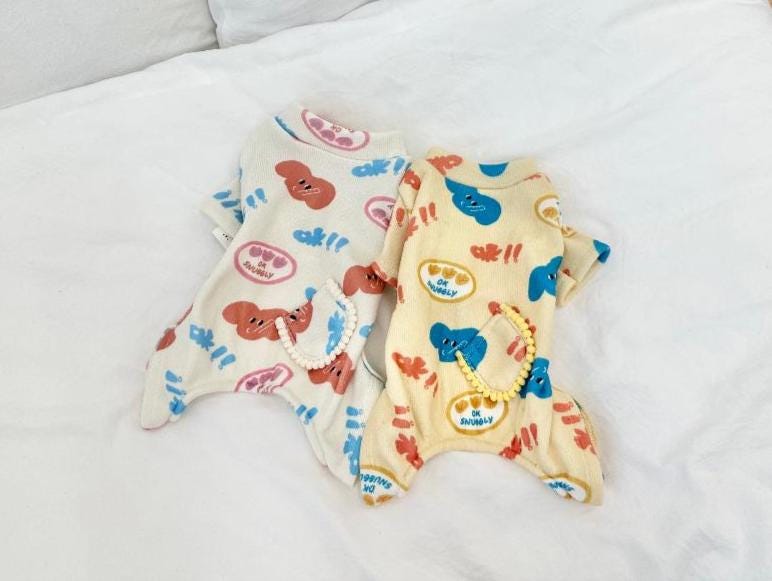 Snuggly Print Overall, XS-2XL, Dog Jumpsuit, Dog Romper, Dog Skirt, Dog Dress, Small Dog Clothes, Dog Pants, Dog Apparel - NKpup