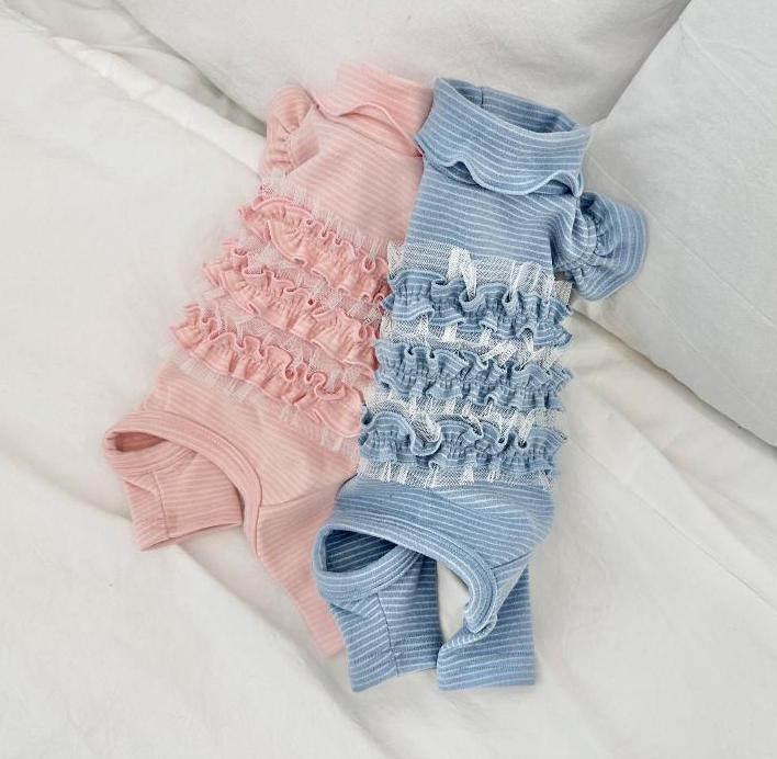 Frill Cute Overalls, XS-2XL, Dog Jumpsuit, Dog Romper, Dog Skirt, Dog Dress, Small Dog Clothes, Dog Pants, Dog Apparel - NKpup