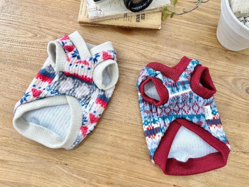 Fair Isle Knit Vest, S-2XL, Small Dog Clothes, Winter Dog Outfit, Christmas Dog Top, NKPUP - NKpup