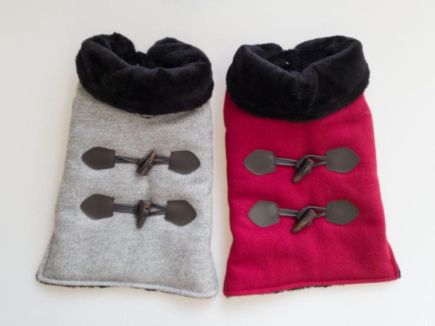 Faux Fur Lined Toggle Coat, S-XL, Small Dog Clothes, Dog Winter Vest, Dog Cozy Outfit, Dog Jacket, Gift for Furry Friends, NKPUP - NKpup