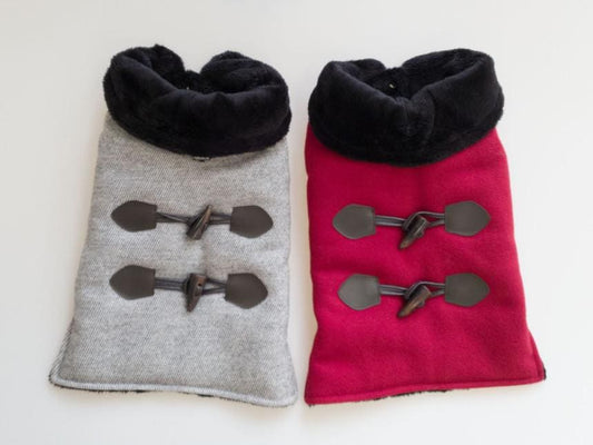 Faux Fur Lined Toggle Coat, S-XL, Small Dog Clothes, Dog Winter Vest, Dog Cozy Outfit, Dog Jacket, Gift for Furry Friends, NKPUP - NKpup