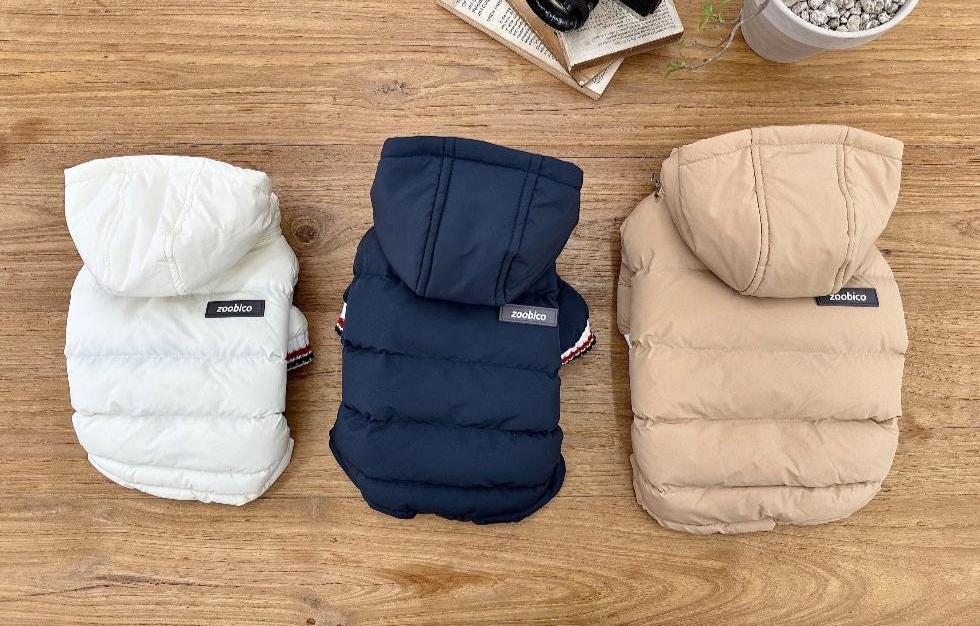 Detachable Hood Puffer Jacket, S-2XL, Dog Clothes, Dog-Sweater, Dog Outer, Dog Jacket, Dog Fashion, Dog Apparel - NKpup