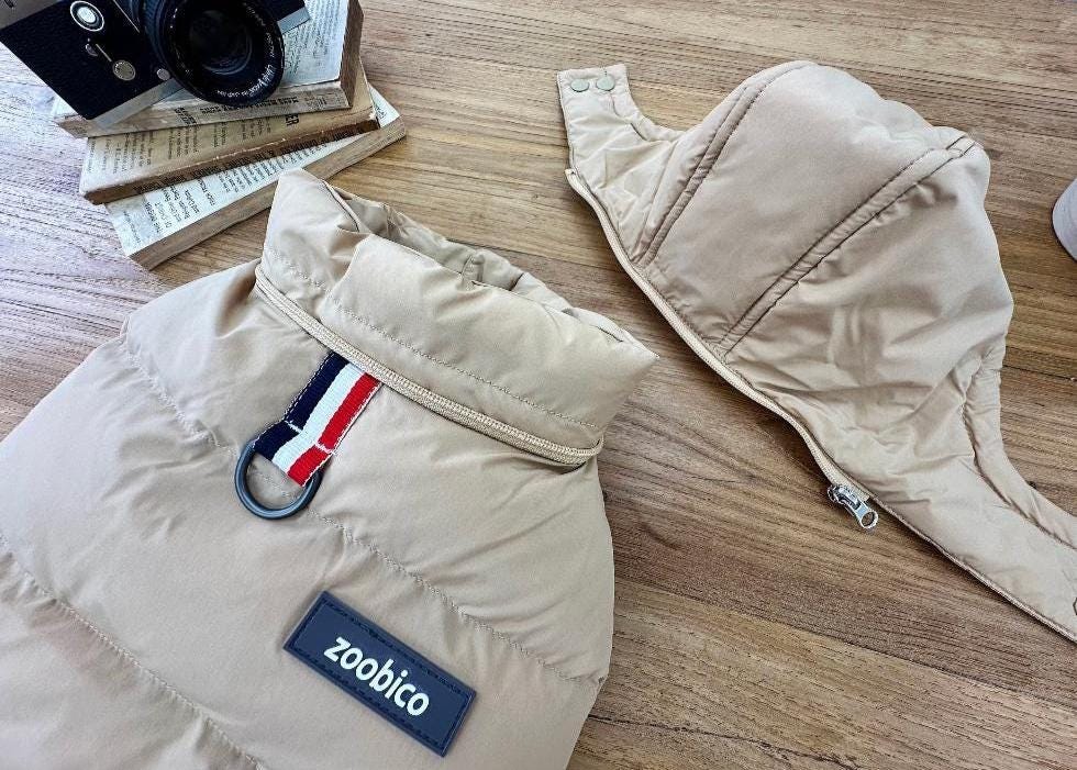 Detachable Hood Puffer Jacket, S-2XL, Dog Clothes, Dog-Sweater, Dog Outer, Dog Jacket, Dog Fashion, Dog Apparel - NKpup