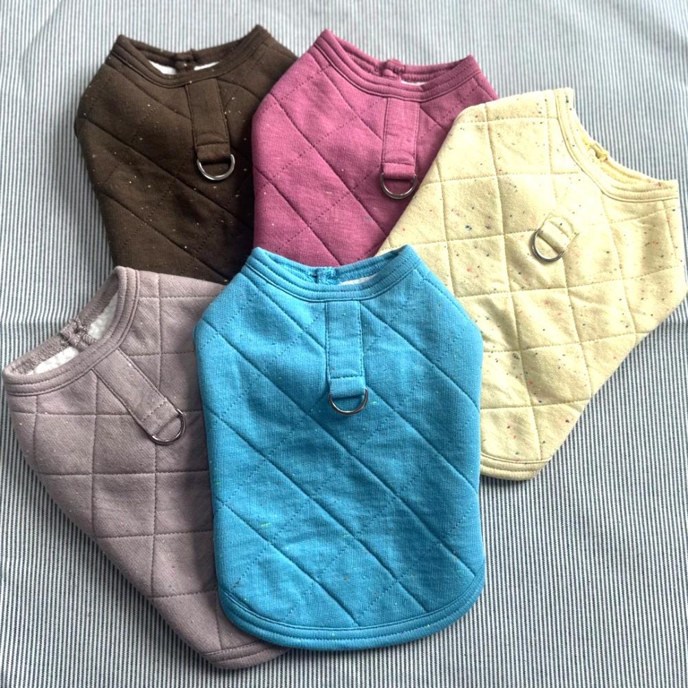 Quilted Fleece Vest with D-Ring, S-2XL, Small Dog Clothes, Dog Winter Vest, Dog Cozy Outfit, Dog Jacket, Gift for Furry Friends, NKPUP - NKpup