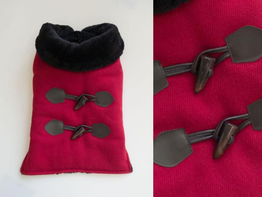 Faux Fur Lined Toggle Coat, S-XL, Small Dog Clothes, Dog Winter Vest, Dog Cozy Outfit, Dog Jacket, Gift for Furry Friends, NKPUP - NKpup