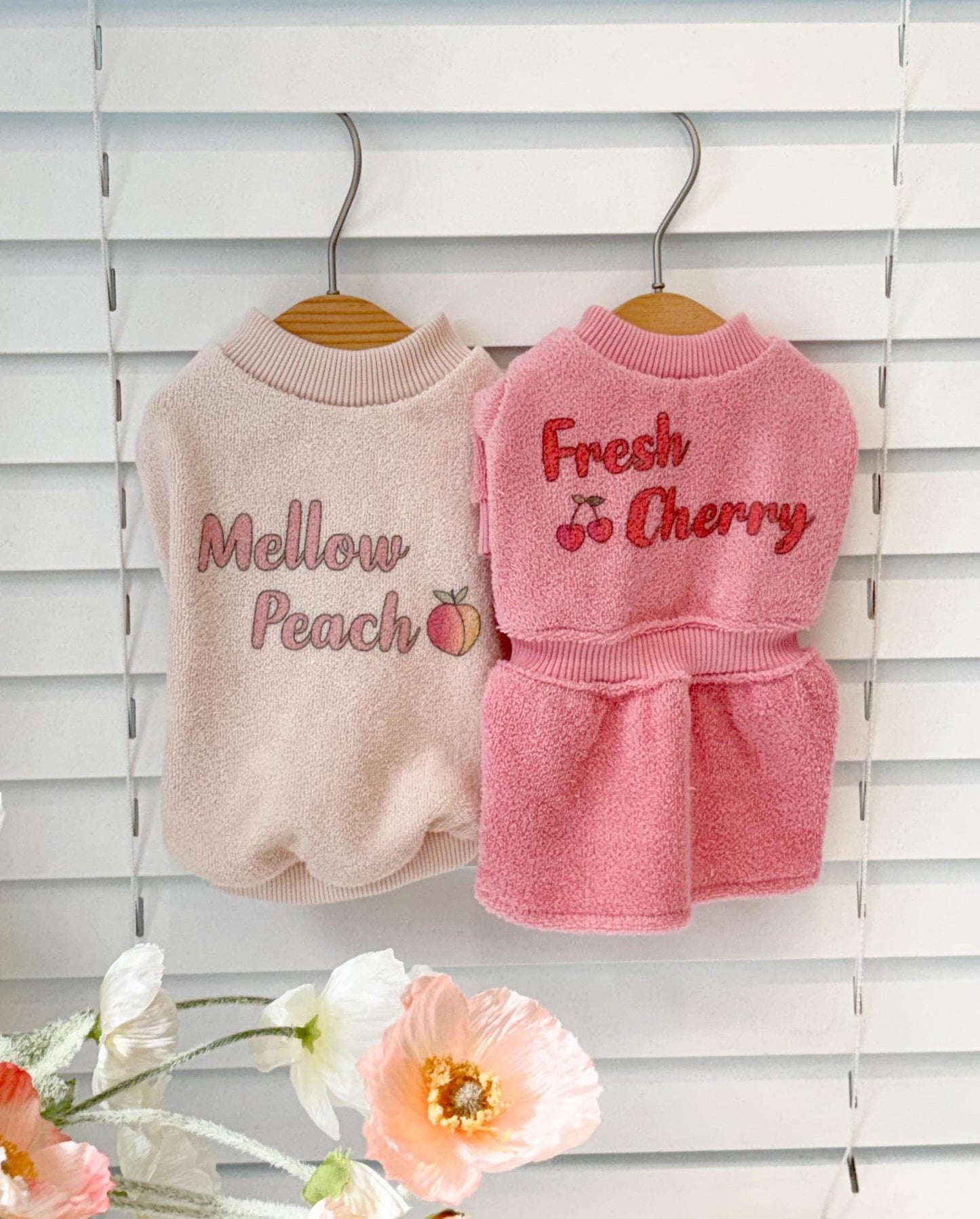 Fresh Fruit Terry Shirt&Dress, S-XL, Dog Skirt, Dog Top, Dog Clothing, Dog Fashion, Dog Apparel - NKpup