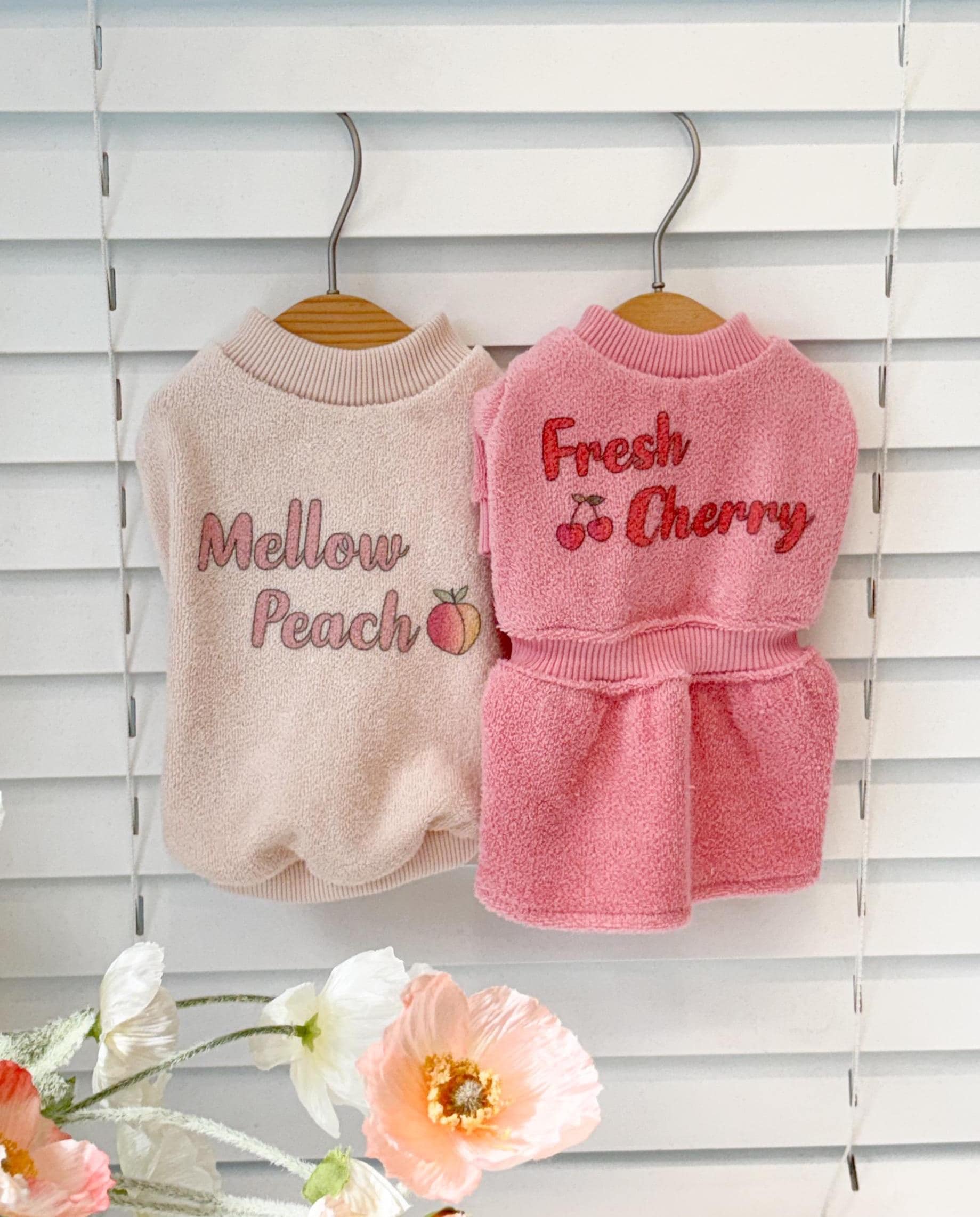 Fresh Fruit Terry Shirt&Dress, S-XL, Dog Skirt, Dog Top, Dog Clothing, Dog Fashion, Dog Apparel - NKpup