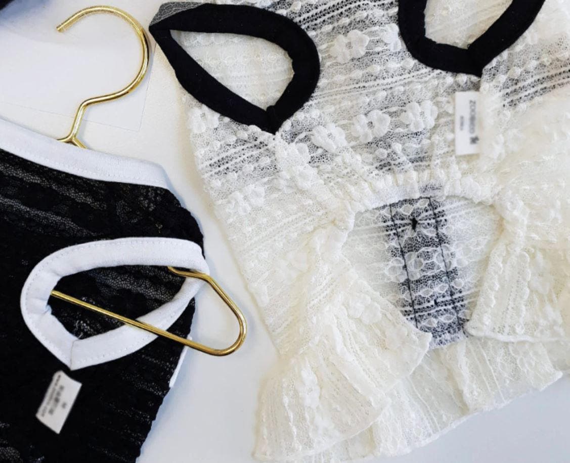 Elegant Tweed Ruffle Dress, XS-2XL, Dog Clothes, Dog Luxury Jacket, Small Dog Clothes, Dog Fashion, Dog Apparel - NKpup