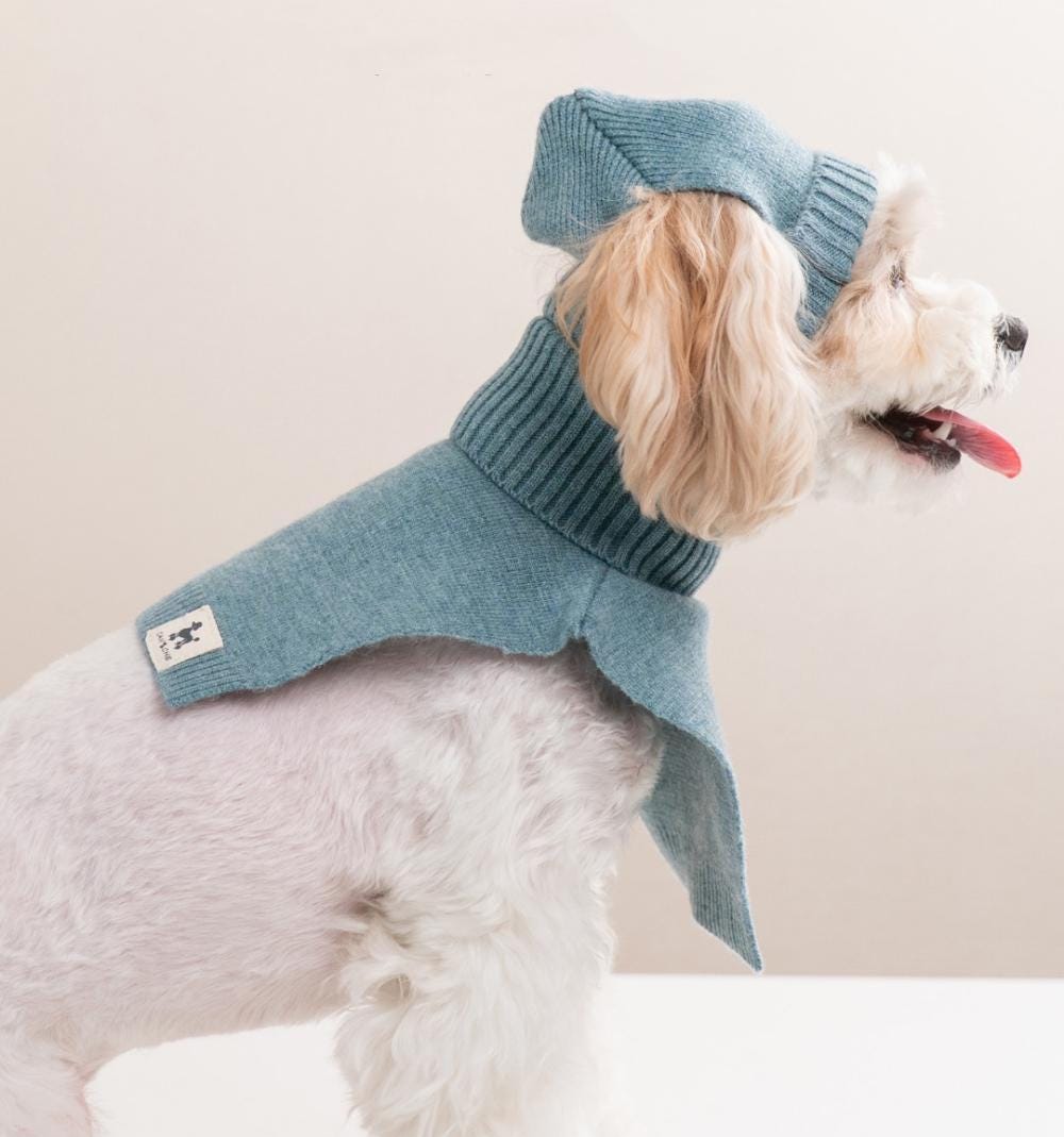 Knit Dog Neck Warmer, Faux Turtleneck Desig - NKpup